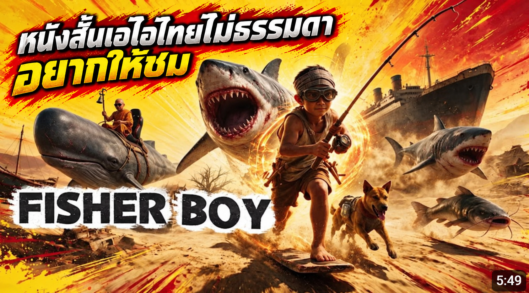 หนังสั้น Ai  "Fisher boy" นับวันใกล้เหมือนจริง100% แล้วกับหนังเอไอ